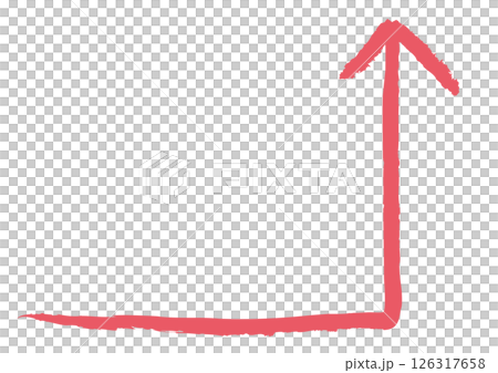 紅色手繪直角箭頭圖標 紅色手繪直角箭頭圖標 126317658