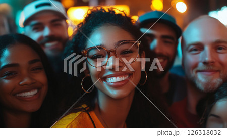 Diverse Group of Happy People Smiling Togetherのイラスト素材 [126318032] - PIXTA
