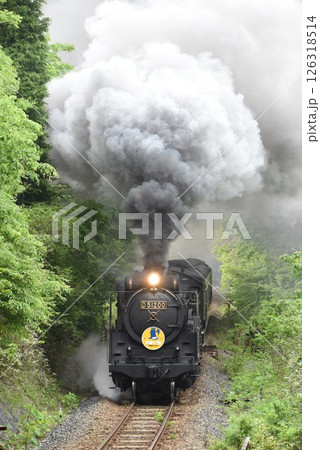 SLやまぐち号　JR山口線　上り「篠直」を爆走 126318514