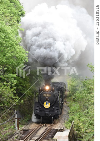 SLやまぐち号　JR山口線　上り「篠直」を爆走 126318516