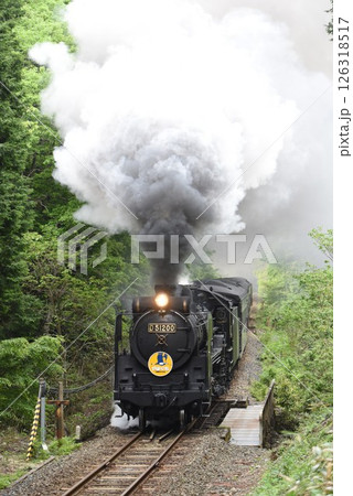 SLやまぐち号　JR山口線　上り「篠直」を爆走 126318517