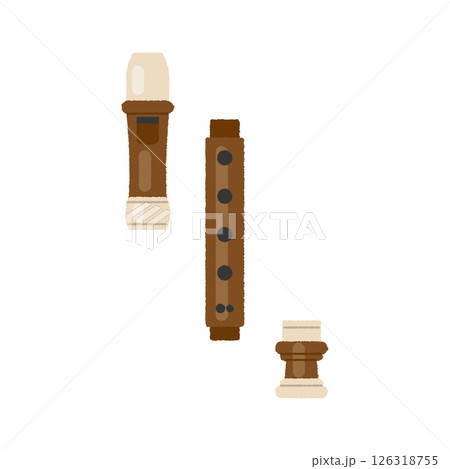 茶色のリコーダー 茶色のリコーダー 126318755