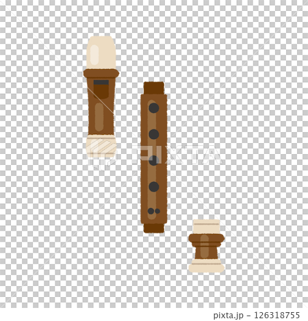 茶色のリコーダー 茶色のリコーダー 126318755