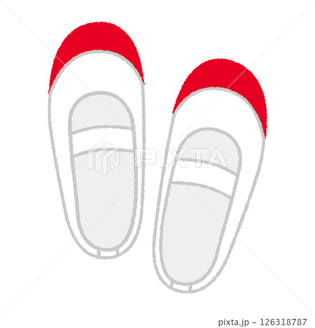 赤い上履き 126318787