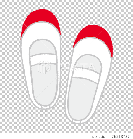 赤い上履き 126318787