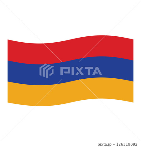 Waving flag of Armenia, national symbol 126319092