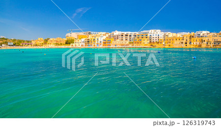 Beautiful cityscape of Birzebbuga, a small town in Malta 126319743