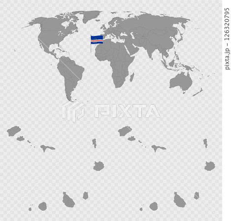 Cape Verde Map Set with World Location. 126320795