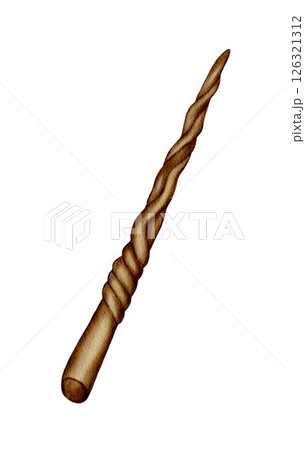 Twisted wooden magic wand 126321312