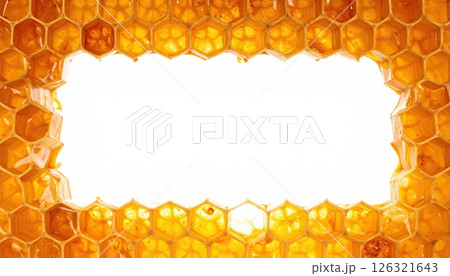 《AI画像》美しく輝く蜂蜜のフレーム素材 《AI画像》美しく輝く蜂蜜のフレーム素材 126321643