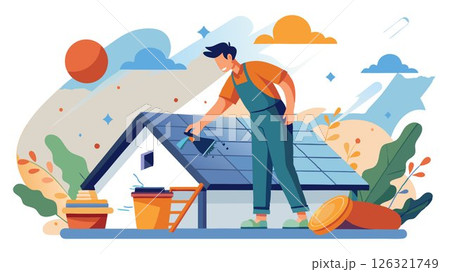 Removes old roofing materials and prepares the roof surface for re-roofing. 126321749