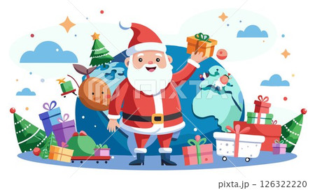 Legend has it that Santa Claus travels the world on Christmas Eve, delivering presents to children who have been good. 126322220