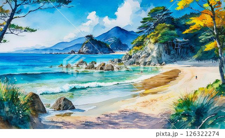 Unwind on the soft sands of Kakinohana Beach, a picturesque coastal haven offering a serene escape and captivating views of the ocean, a perfect place to relax and rejuvenate. Unwind on the soft sands of Kakinohana Beach, a picturesque coastal haven offering a serene escape and captivating views of the ocean, a perfect place to relax and rejuvenate. 126322274