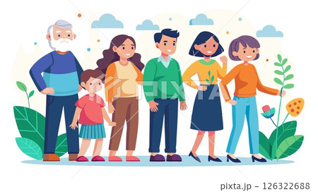 Friendships can last a lifetime, evolving and growing over time. 126322688