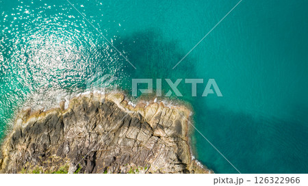 Aerial view seashore landscape nature view,Sea summer background 126322966