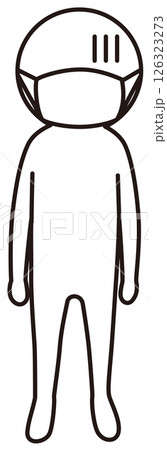 正面向きの体調不良の人のベクターイラスト アイコン 正面向きの体調不良の人のベクターイラスト アイコン 126323273