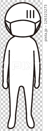 正面向きの体調不良の人のベクターイラスト アイコン 正面向きの体調不良の人のベクターイラスト アイコン 126323273