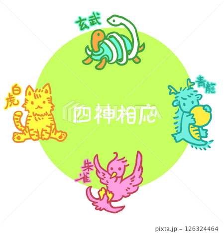 かわいい四神相応図 かわいい四神相応図 126324464