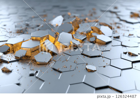 ヘキサゴンの背景 ヘキサゴンの背景 126324487