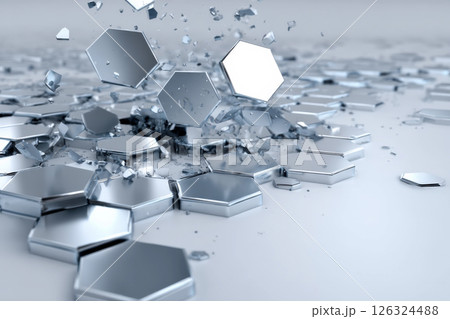 ヘキサゴンの背景 ヘキサゴンの背景 126324488
