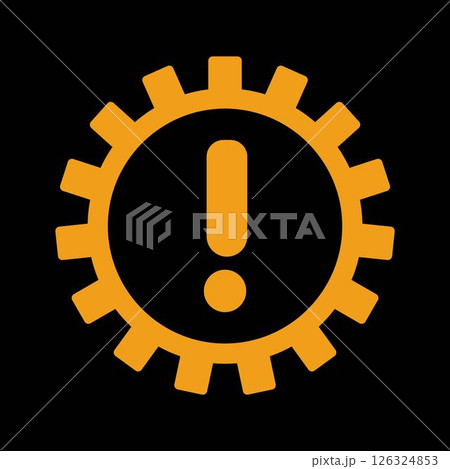 Automatic Gearbox simple sign of car dashboard engine light sign alert Automatic Gearbox simple sign of car dashboard engine light sign alert 126324853