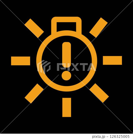Bulb Monitoring simple sign of car dashboard engine light sign alert 126325005