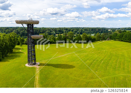 Observation tower Nesting Tree (Estonian Pesapuu) in Rouge (Estonian Rouge), Estonia Observation tower Nesting Tree (Estonian Pesapuu) in Rouge (Estonian Rouge), Estonia 126325814