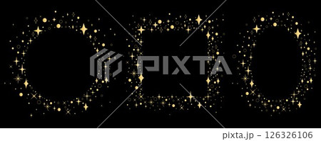 Set of golden frames for festive design Set of golden frames for festive design 126326106