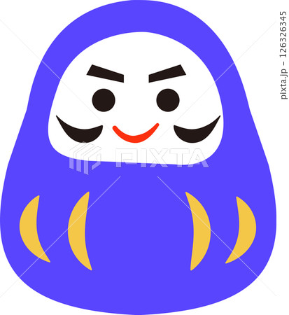 青いだるまのイラスト 青いだるまのイラスト 126326345