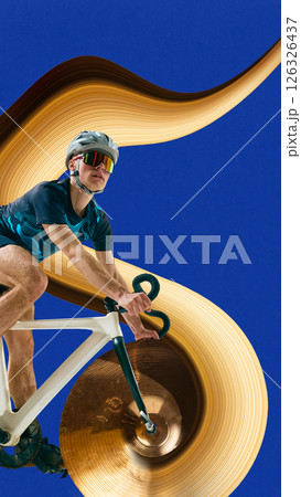 Cyclist on Cymbal Road 126326437
