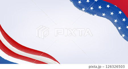 Hand drawn USA flag background 126326503