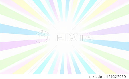 《AI画像》カラフルなグラデーションの放射状の線 126327020