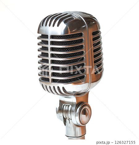 Vintage Chrome Microphone. The Perfect Symbol of Classic Sound and Artistry 126327155