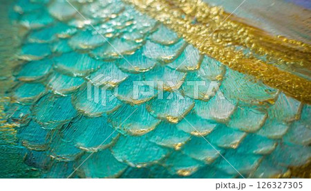 海の神秘、抽象画イラスト 126327305