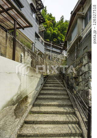 真賀温泉　温泉街　岡山県真庭市 126327518