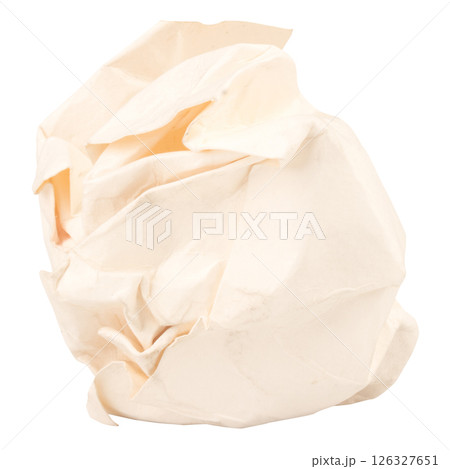 paper ball isolated on white background 126327651