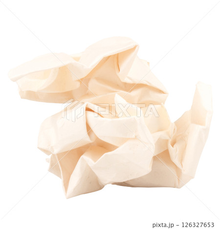 paper ball isolated on white background 126327653