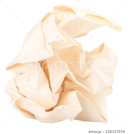 paper ball isolated on white background 126327654