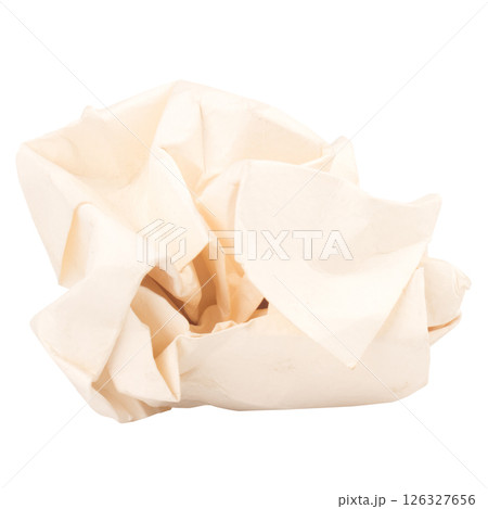 paper ball isolated on white background 126327656