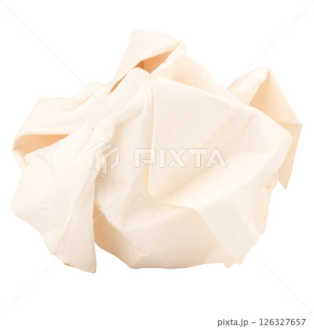 paper ball isolated on white background 126327657