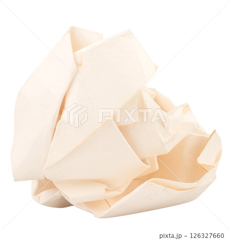 paper ball isolated on white background 126327660