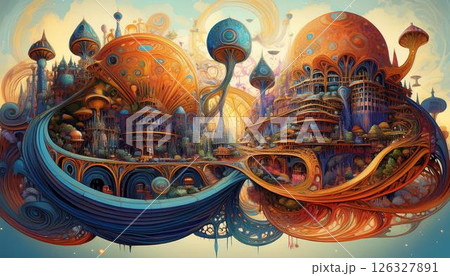 水彩の街並み 水彩の街並み 126327891