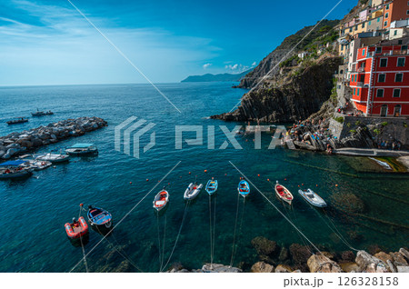 Colorful Cliffside Village of Riomaggiore, Italy 126328158