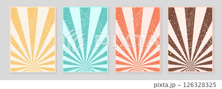 Retro pop art abstract background with light of sunburst. Starburst with halftone. Groovy 70s backgrounds. Sun ray retro background with flash. Vector illustration. Retro pop art abstract background with light of sunburst. Starburst with halftone. Groovy 70s backgrounds. Sun ray retro background with flash. Vector illustration. 126328325
