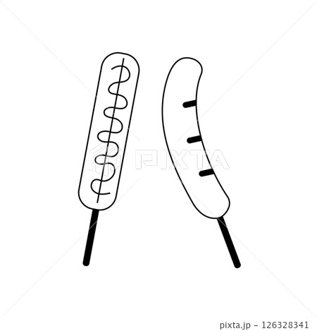 フランクフルト　夏祭り・縁日イラスト 126328341