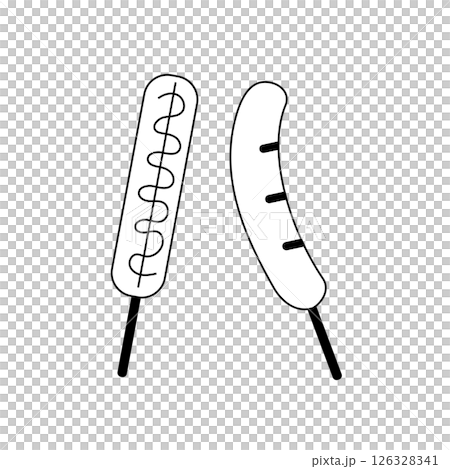 フランクフルト　夏祭り・縁日イラスト 126328341