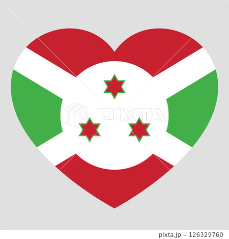 flag of Burundi in form of heart, symbol of love flag of Burundi in form of heart, symbol of love 126329760