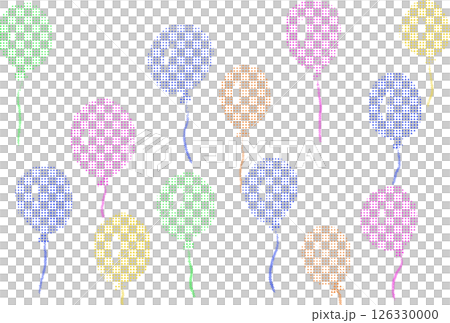 カラフルな風船のベクター背景イラスト カラフルな風船のベクター背景イラスト 126330000
