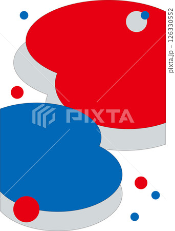 大きな二つのハートの背景(縦I) 大きな二つのハートの背景(縦I) 126330552