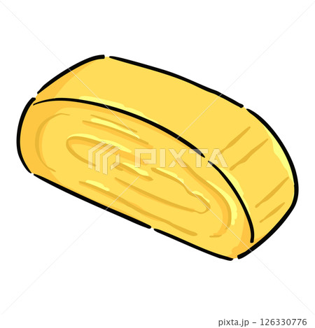 手書き_だし巻き卵_ベクター素材_01 手書き_だし巻き卵_ベクター素材_01 126330776